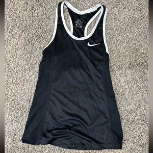 Nike Women's Black and White Tank Top